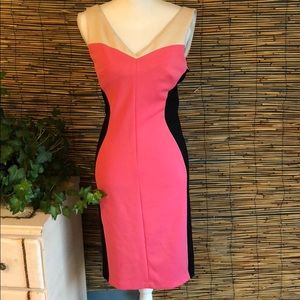 Tricolor blocked dress